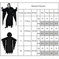 Miniatyrbillede 2 af 4: 5-14 år Barn Halloween Scream Cosplay Kostume Spøgelse Børne Kostume Med Maske 8-10 Years