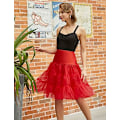 Pikkukuva 3 / 4: 50-luvun alushame Rockabilly-mekko Krinolinetutti naisille ZX Punainen Ed S