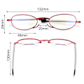 Miniatyrbilde 4 av 5: Sammenleggbare lesebriller Presbyopia Briller RØD STYRKE 2.5X Rød Ed Strength 2.5x-Strength 2.5x