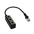 Miniatyrbilde 4 av 4: Ethernet RJ45 hann til 3 hunn adapterkabel for Cat5 nettverksutvidelse