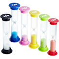 Miniatyrbillede 1 af 5: 6 stk. timeglas 30 sek. / 1 minut / 2 minutter / 3 minutter / 5 minutter