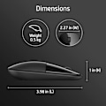 Miniatyrbild 4 av 5: HP Z3700 2,4 GHz trådlös mus med blå LED, 1200 DPI optisk sensor, svart