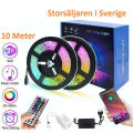 Miniatyrbild 1 av 3: Flexibel 10m RGB LED-list / Ljusslinga / LED-Strip Bluetooth APP flerfärgad