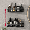 Miniatyrbillede 3 af 6: Hjørne brusebad caddies badeværelse arrangør hylde SILVER TRIANGEL sølv silver triangle 1pc