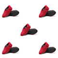 Miniatyrbillede 1 af 5: 1/2/3/5 sorte skoovertræk - Genanvendelige og skridsikre Nemme at vaske vinrøde M størrelse 32-36 wine red M size 32-36 5PCS
