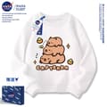 Capybara Sweatshirt, Unisex Løstsiddende Crewneck Pullover, Sød Afslappet Langærmet Top til Børn og Voksne*XL størrelse*018 Hvid 018 White XL size