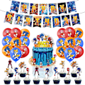 Pikkukuva 3 / 5: Sonic syntymäpäiväkakun koriste kortti ilmapallokoriste [qb] Big Set