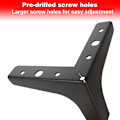 Miniatyrbillede 3 af 3: Sæt med 8 sorte metal trekant sofa møbelben, Heavy Duty Modern 4 In