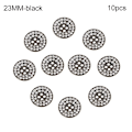 Miniatyrbillede 1 af 5: Metal Rhinestone Knapper Skjorte Knapper Sort 23MM10PCS 10PCS sort black 23MM10pcs-10pcs