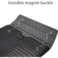 Miniatyrbillede 4 af 5: Laptop-etui til 14-tommer computer, PU-læder flip-etui med krokodillemønster, sort