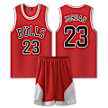 Miniatyrbild 1 av 2: #23 Michael Jordan Basketbolltröja Set Bulls Uniform För Barn Vuxna Röd Ed XL (165-170CM)
