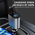 Miniatyrbilde 5 av 5: Innfellbar Billader, 2023 Ny USB C Billader Rask Ladning 2-i-1 Bil