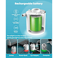 Miniatyrbilde 4 av 6: Elektrisk luftpumpe, oppladbar batteripumpe med lampe, mini