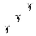Miniatyrbillede 3 af 5: 1/2/3/5 Robust og holdbar dyrehoved nøglekrog til enkelt sort (hjort) black (deer) 3 Sets