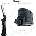 Pikkukuva 4 / 5: Latautuva magneettinen COB + LED-taskulamppu, joustava tarkastusvalo