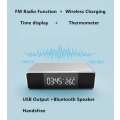 Miniatyrbilde 4 av 5: Bluetooth-høyttaler multifunksjonsvekkerklokke med radio LED