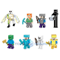 Miniatyrbillede 3 af 4: Herobrine Ghast Wither Steve Med Min Verden Actionfigurer Model Byggeklodser Mursten Sæt Gaver Legetøj Til Børn E set