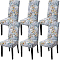 Miniatyrbild 1 av 5: 4-pack julstolsöverdrag stretch avtagbar tvättbar matsal lövmönster1 Leaf Pattern1 6