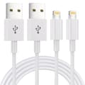2-pack 1,8 m laddningskabel [Apple MFi-certifierad] 2,4 A Lightning till USB snabbladdningskabel för iPhone