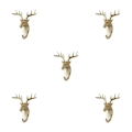 Miniatyrbillede 1 af 5: 1/2/3/5 Robust og holdbar dyrehoved nøglekrog til enkelt gylden (hjort) golden (deer) 5 Sets