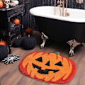 Miniatyrbillede 6 af 6: Halloween badeværelse indretning efterår græskar bademåtter skridsikre sjove søde bademåtter til badeværelse brusebad absorberende måtte - Perfet