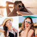 Miniatyrbilde 2 av 7: Trendy Oversized Solbriller for Kvinner Polariserte Cat Eye Cute UV400 Beskyttelse Grå Linse Gray Lens Model B