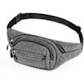 Miniatyrbild 1 av 5: Midjeväska för kvinnor och män, resebälte för damer, midjeväska för löpning och promenader, vattentät midjeväska, justerbar crossbody Grey