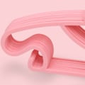 Miniatyrbillede 3 af 5: 10 stk. børns plastik opbevaringsbøjler, tykkere rosetformede tørrestativer til småbørn, babyrosa 0.3