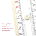 Miniatyrbild 3 av 5: Väggmonterad fönstertermometer, transparent utomhustemperaturmätare, självhäftande fönstertermometer, transparent pekartemperaturmonitori
