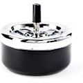 Miniatyrbillede 1 af 4: Meget elegant moderne smuk roterende askebæ vind askebæ sort black