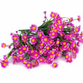 Miniatyrbild 2 av 4: Pcs Konstgjorda Daisy Blommor Utomhus Falska Blommor Dekoration Konstgjorda Växter Utomhus Grönska Buskar Blomma, Fushia Fuschia
