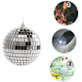Miniatyrbillede 2 af 5: Spejlkugle Diskotek Festbelysning Dekorationer Træhængende Kugle Kugle Diskotek Kugle Hængende Ornamenter Mini Spejle Glas Diskotek Kugle Glas