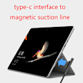 Miniatyrbild 2 av 5: Typ C-strömkabel med magnet för huvudladdare till Microsoft Surface Pro 3 4 5 6 0.05 meters