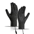 USB Elektriska Uppvärmda Handskar Vintervarma Halkfria Pekskärm Cykelhandskar Dark Grey