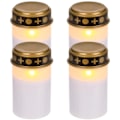 Miniatyrbilde 1 av 4: 4-pak - Gravlys LED / Lys - Lys for graver 1200 timer 4-Pack