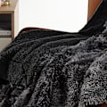 Miniatyrbillede 4 af 5: Blød Fuzzy Fuzzy Faux Fur Tæppe Grå - Hyggelig Fluffy Plys Sherpa Fleece Tæppe Shaggy Shaggy Tæppe Til Sofa Seng Sofa 50x60 Tommer 640 GSM