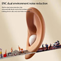 Miniatyrbilde 8 av 10: Usynlige Søvnørepropper Trådløse Bluetooth Hodetelefoner In-Ear Hodesett Med Mikrofon Støyreduksjon HiFi Tung Bass Øretelefoner（Beige (Engelsk versjon)） Beige (English version)