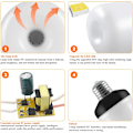 Miniatyrbillede 4 af 5: Flammelampe | Flammelampe med effekt | LED flimmerlampe, 4 lystilstande indendørs