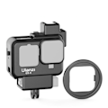 Miniatyrbild 4 av 7: Plast Kamerabur för GoPro Hero 11 10 9 Black Housing Case Mikrofon och Fyllnadsljus Cold Shoe Vlog Tillbehör