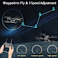 Pikkukuva 5 / 6: E88E525 taittuva drone, korkean resoluution ilmakuvaus, kiinteä korkeus, nelikopterin kauko-ohjattava lentokone, harmaa, 4K, yksi kamera Gray 4K single camera Dual battery