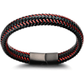 Miniatyrbillede 4 af 5: Håndlavet Ægte Læder Armbånd Titanium Magnetisk Spænde 8.5\"-9\"(21.5-23cm)[qb] Q