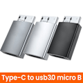 Pikkukuva 4 / 5: USB C - Micro B -sovitin Nopea tiedonsiirto, alumiinirunko, Type-c - USB3.0 Micro B -sovitinmuunnin Black 0.01