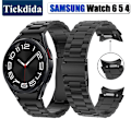 Pikkukuva 2 / 5: Metallrem för Samsung Galaxy Watch 6 5 4 40 mm 44 mm armband One Click Attachment för Galaxy Watch 6 Classic 43 mm 47 mm band Silver
