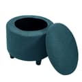 2 ST Runda Pufföverdrag Förvaringspufföverdrag T[qb] Dark Blue