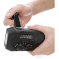 Miniatyrbillede 3 af 5: Sort håndsvingradio med solceller, lommelygte og 2000mAh Powerbank Nødradio, Overlevelse Black Black