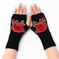 Miniatyrbillede 1 af 10: Håndledsvanter Fingerløse vanter SORT&RØD SORT&RØD black&red black&red