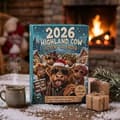 2026 Highland Ko Advent Kalender, 24-dages Jule-nedtællings Blind Boks, Søde Highland Ko Samleroverraskelser og Julegave*Type B*3D PVC 3D PVC Type B