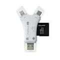 Miniatyrbillede 1 af 5: 2024 4-i-1 Hukommelseskortlæser, OTG Kortlæser Velegnet til i-Phone/i-Pad, Apple white