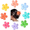 Miniatyrbild 1 av 5: Pcs hårklämmor akryl blomma plast hårnålar käftklämmor halkfria hårklämmor barrette håraccessoarer för kvinnor flickor (Färgglad-a)