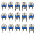 Miniatyrbilde 4 av 5: 15 verdier 150 stykker 100 Ohm - 2M Ohm variabel motstand vurdering sett 6mm potensiometer pakket i gjennomsiktig plastboks